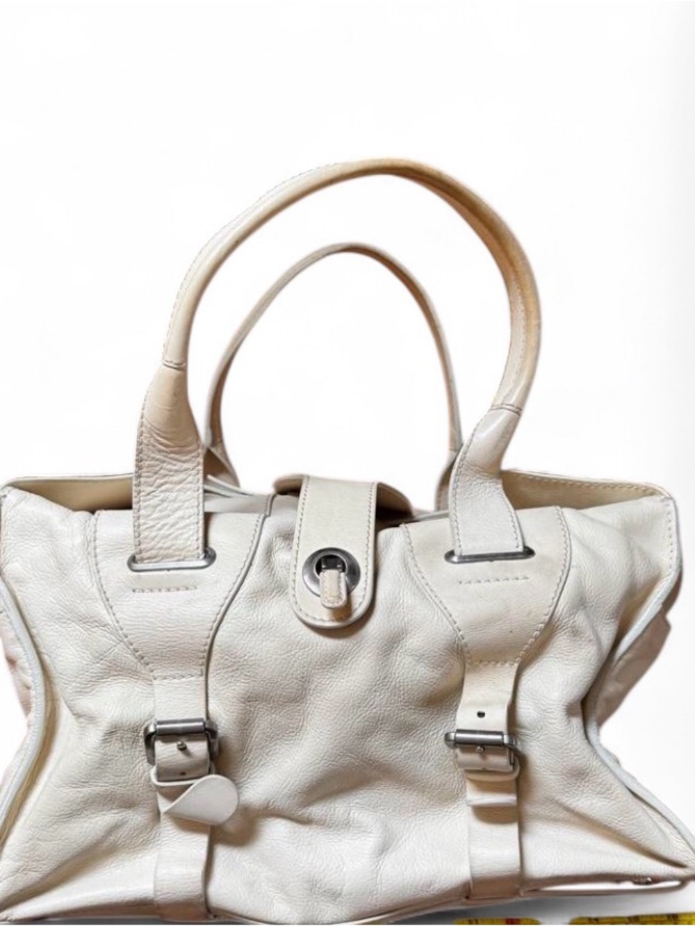 Theory Cream Leather Bag